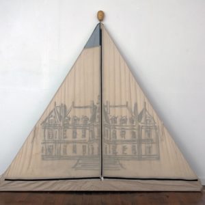 tente château n°2, 2011, huile sur toile, 100X230 cm