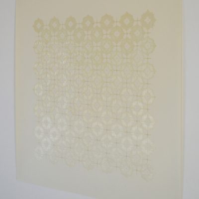 Co_4_, 2016  bande transparente et graphite sur papier  92 x 92cm