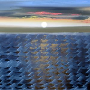 Coucher de soleil, 2021, 106X132 cm