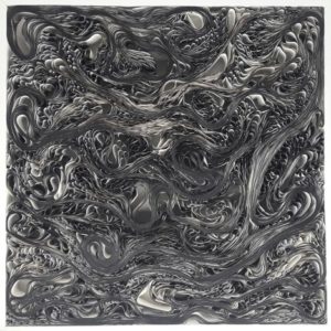 P. Barthes - GD Volutes Noires, 100x100x7,5cm