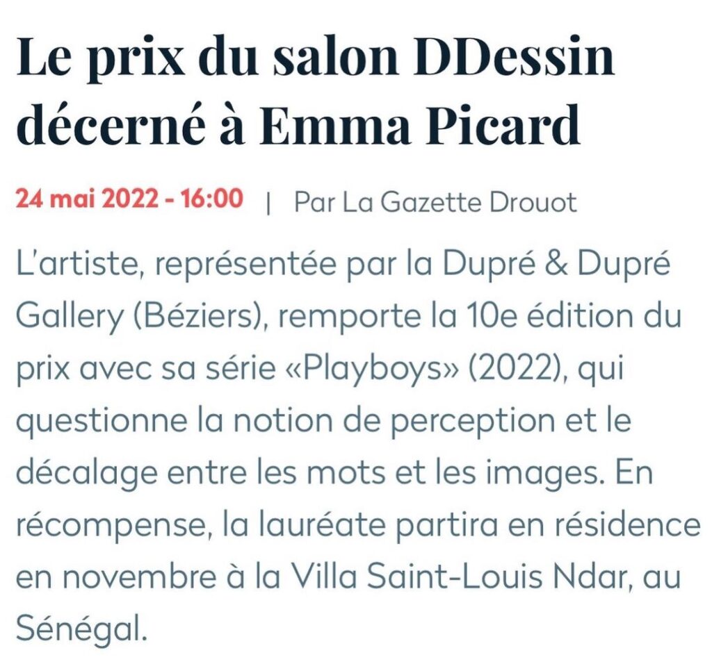 Prix du Salon DDESSIN 2022